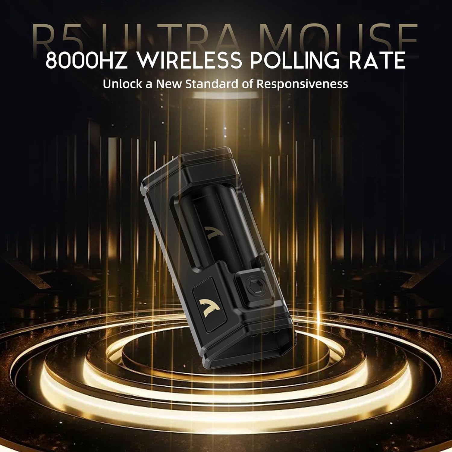 ATTACK SHARK R5 Ultra Carbon Fiber Wireless 8K Gaming Mouse 39g SUPERLIGHT, PixArt PAW3950MAX Gaming Sensor, 8000Hz Wireless Polling Rate, MCU Nordic 52840, DPI up to 42000, BT/2.4G Wireless/Wired