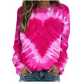 thumbnail image 2 of Aloohaidyvio Sweatshirts for Women Loose Fit,2024 Fall Women's Oversized Sweatshirts Hoodies Tie dye Crew Neck Pullover Tops Casual Comfy Winter Outfits Clothes, 2 of 3