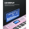 thumbnail image 3 of Teclado Piano Donner DEK-610S de 61 teclas con soporte, taburete rosa, 3 of 7