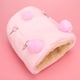 thumbnail image 4 of Jadeshay Nidos de hámster, Franela Gruesa, Mini Mascota, hámster, Hamaca cálida, nidos Colgantes para Dormir, casa, Columpio, Cama para Ardilla, Erizo(Rosa), 4 of 5