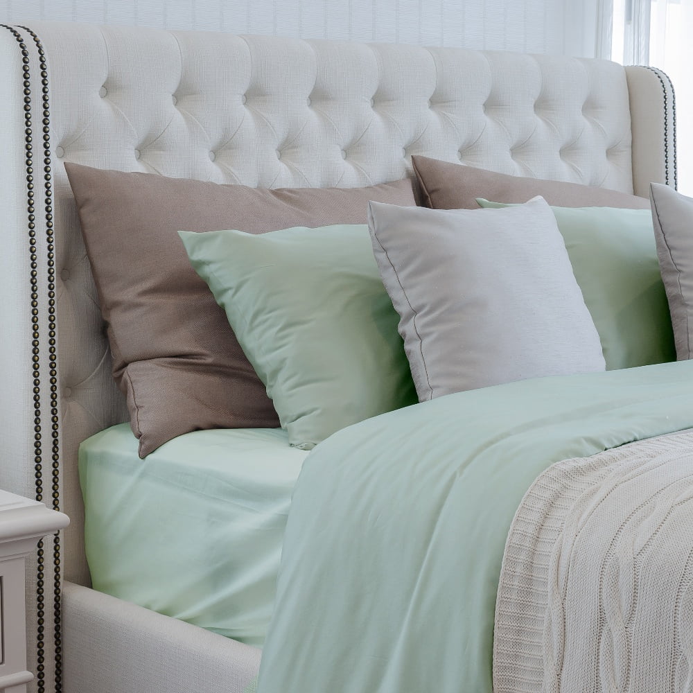 Yougu 4-Piece Sheet Set Oeko-TEX Certified,Viscose Derived from Bamboo,King sise,Light Green