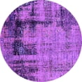 thumbnail image 1 of Ahgly Company Indoor Round Oriental Purple Industrial Area Rugs, 5' Round, 1 of 4