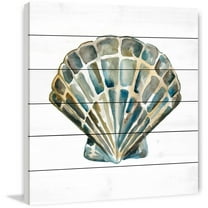 Marmont Hill "Aquarelle Shells IV" Painting Print on White Wood