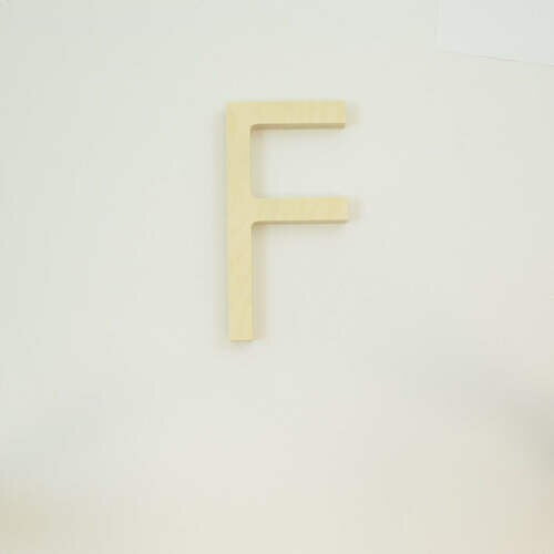 Package of 1, 12 Inch X 3/4" Baltic Birch "F" Wood Letters In The Century Gothic Font | Thick | Upper Case For Art & Craft Project, Made in USA