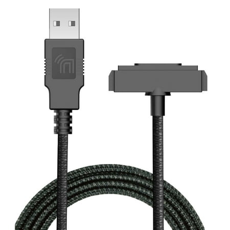 Sonim XP5/XP6/XP7 Charger, Nakedcellphone Brand Black [Rugged Braided] USB Charge/Sync Cable Cord [with Magnetic Contacts] for Sonim XP5700/XP6700/XP7700