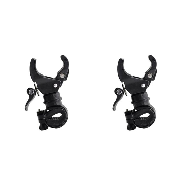 Wosthever 360 Degrees Rotating Adjustable Flashlight Holder Road Bikes Clamp Clip Accessories Bike Mountain Mount Cycling Headlamp Riding 12x6cm 2Conjunto