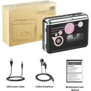 Digitnow Portable Cassette Player, Converter Recorder Convert Tapes to Digital MP3 Save into USB Flash Drive/ No PC Required ,Black