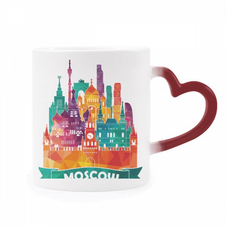 

Moscow Cathedral Painting Russia Heat Sensitive Mug Red Color Changing Stoneware Cup