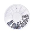 thumbnail image 3 of CoreLiving 07 Iridescent Crystal Clear Flatback Gems AB Coating Mixed Assorted Sizes 12 Grid Nail Art Rhinestone Set for DIY Manicure Accessories and Creative Craft Projects, 1 Box, 3 of 3