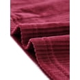 thumbnail image 5 of INSPIRE CHIC Blusa de punto de manga larga con cuello de oficina de trabajo con textura de terciopelo para mujer Vino rojo L, 5 of 5