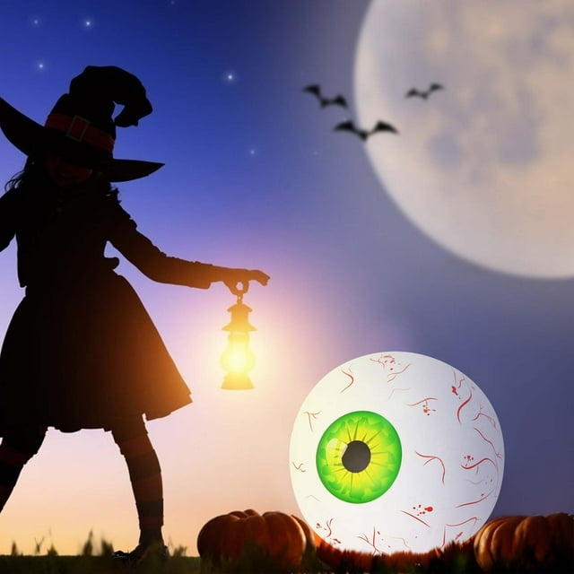 Large Inflatable Halloween Eyeball - Water-Resistant Outdoor Garden Party Decor, Spooky Theme Decoration Orb