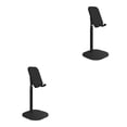 thumbnail image 4 of Bearachild Soporte de escritorio para teléfono móvil para iPhone, iPad, Xiaomi, soporte ajustable de Metal para de escritorio, soporte para tableta negro 2piezas, 4 of 6