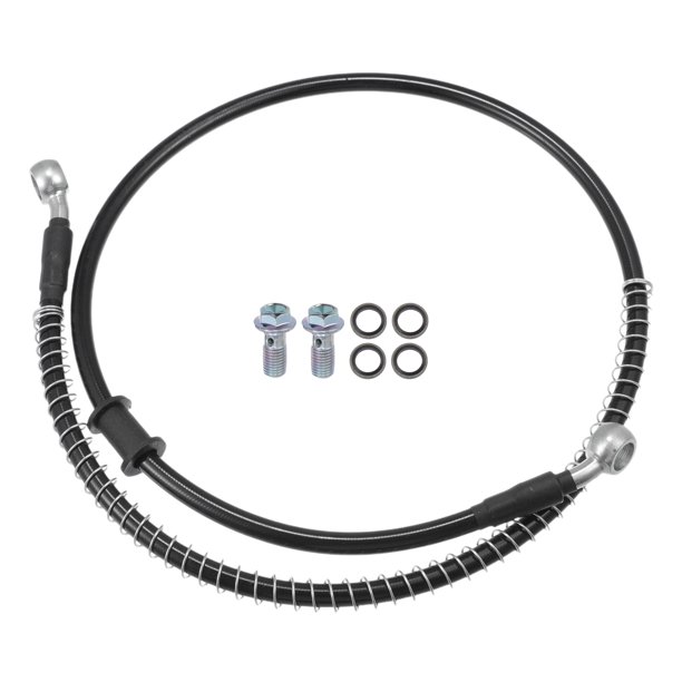 Motocicleta Freno Línea Aceite Manguera Tubo con Resorte Protección 90cm 1 Juego
