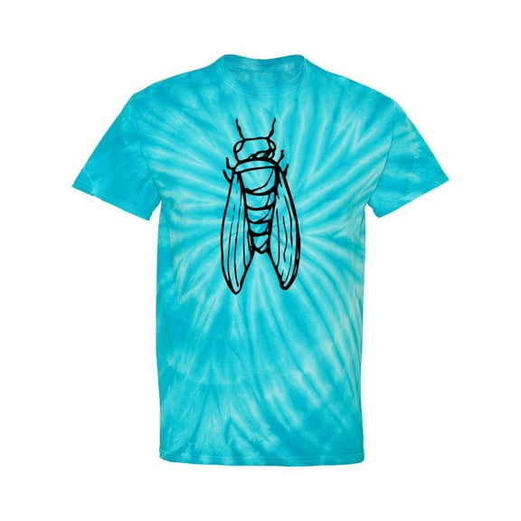 Cicada Sketch Tie Dye Cyclone Men -SPIdeals Designs, Male x-Large