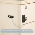 thumbnail image 5 of Unique Bargains Cabinet Locks Keyed 180mm Long String 52x22mm Black, 5 of 5