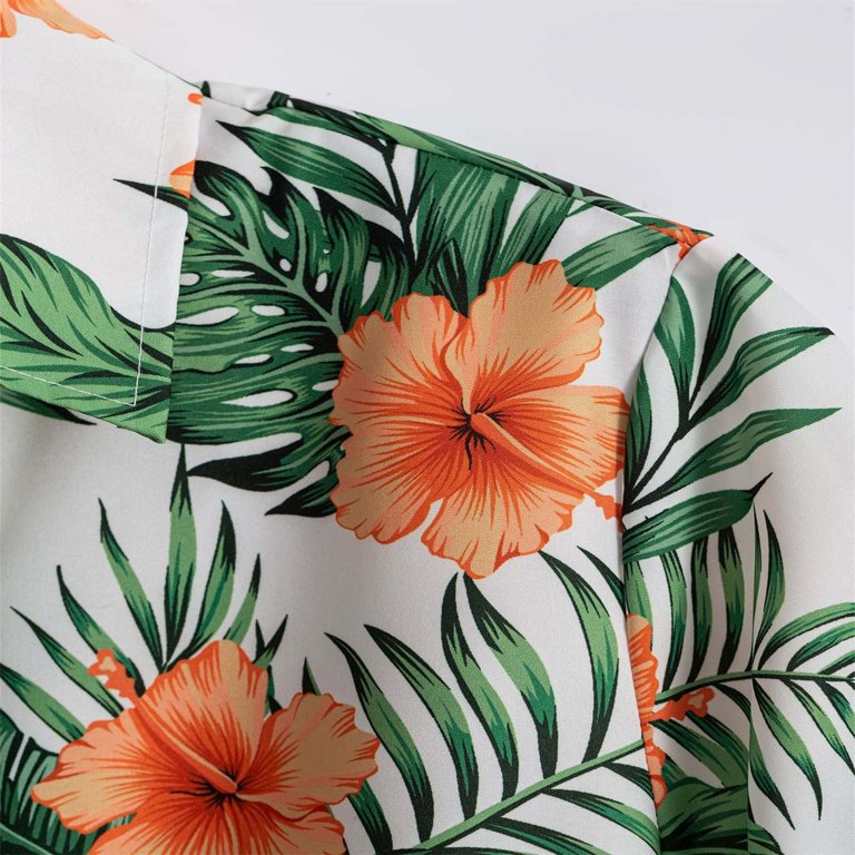 Plant Flower Leaf Element Lapel Hawaiian Shirt
