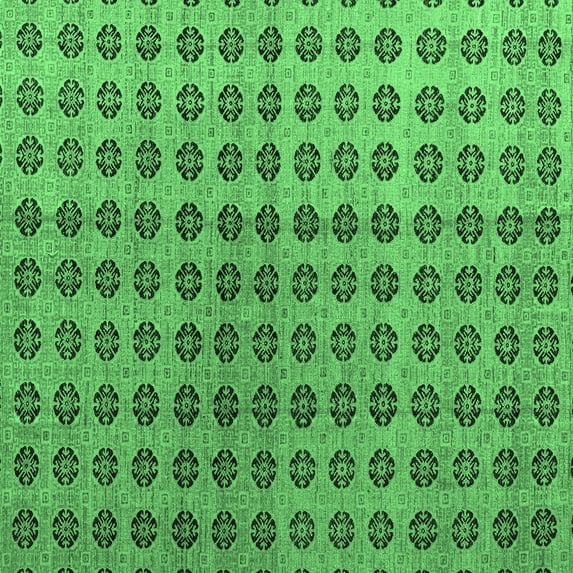 Ahgly Company Indoor Square Abstract Emerald Green Modern Area Rugs, 8' Square