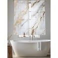 thumbnail image 5 of White Gold Marble Sheer Curtains 63 Inch Length 2 Panels Set, Abstract Simple Geometric Voile Window Treatment Rod Pocket Curtains Sheers Drapes for Bedroom/Living Room/Kitchen 52x"63"x2, 5 of 7