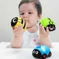 thumbnail image 2 of Cartoon Insect Pull Back Car Child Beetle Fall Resistant Inertia Car 1-3 Year Old Baby Mini Toy W1A9, 2 of 10