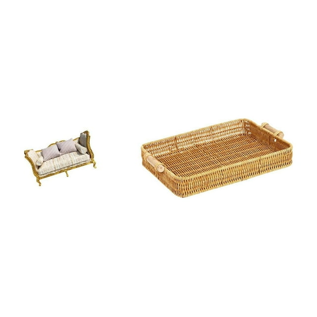 sofá de casa de muñecas,Muebles para casa de muñecas,sofá para casa de muñecas,decoración a escala,Accesorios para casas de muñecas,sofás en miniatura,juguetes,cestas de