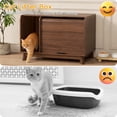 thumbnail image 3 of Litter Box Enclosure with Sliding Door, Modern Indoor  House Furniture for Living Room, Walnut, 3 of 6