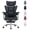 Black(Fixed Armrest), variant on edx Executive Home Office Desk Chair, Ergonomic Big Tall High Back with Footrest & Lumbar Support, Reclining Comfy PU Leather Computer Gaming Chair with Swivel Wheels, Height Adjustable, Black