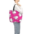 thumbnail image 7 of Lsque Sanrio Pattern Tote Bag for Women, HandBags with Zipper, Large Capacity Casual Shoulder Handbags with Inner Pockets, 7 of 7