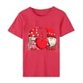 thumbnail image 5 of CALAFEBILA T Shirts for Women Valentines Tops for Women,Womens Fashion Casual Short Sleeve Crew Neck Sweetheart Print T-shirts Valentines Day Gifts for Girlfriend Tops, 5 of 5