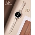 thumbnail image 5 of Wearlizer Leather Band Compatible with Samsung Galaxy Watch 8 40mm 44mm & Watch 8 Classic 46mm, Slim Dressy Genuine Leather Strap with D-Shape Metal Buckle for Women, 5 of 7