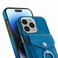 thumbnail image 6 of Nalacover Wallet Case for iPhone 13 Pro Max, Premium Leather Case with Card Holder, 360°Rotation Ring Kickstand, RFID Blocking Protective Magnetic Back Clsoure Case For iPhone 13 Pro Max, Blue, 6 of 13