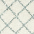 thumbnail image 6 of SAFAVIEH Layla Geometric Plush Shag Runner Rug, Ivory/Seafoam, 2'3" x 8', 6 of 6