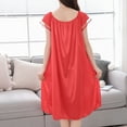 thumbnail image 7 of Sakmal Sleep Dress for Women Victorian Lace Sleepwear Short Sleeve Red Nightgowns for Women, 7 of 7
