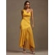 thumbnail image 2 of Vestido Tsukko con nudo amarillo y tirantes finos y abertura asimétrica, 2 of 5