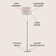 thumbnail image 4 of JONATHAN Y Abigail 61" Crystal / Metal LED Floor Lamp, Clear/Chrome, JYL2034A, 4 of 7
