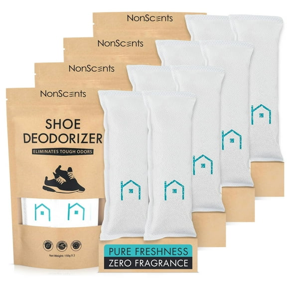 Desodorante para zapatos NonScents, paquete de 8, eliminador de olores