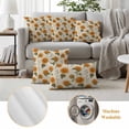 thumbnail image 6 of Sunflower Autumn Outdoor Waterproof Pillow Covers, Fall Farmhouse Botanical Floral Decorative Square Throw Pillowcase Sofa Cushion Sham for Patio/Couch/Chair, 20"x20" 2 Pack, 6 of 8