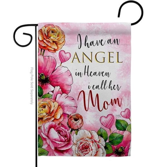 Breeze Decor G120098-BO 13 x 18.5 in. I Have An Angel Garden Flag with Family Mother Day Double-Sided Decorative Vertical House Banner Yard Gift