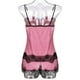 thumbnail image 4 of Gibobby Tangas de mujer sexy para sexo Día de San Valentín Pantalones cortos Ropa de dormir Terciopelo Nuevo Sexy Cuello en V Tops Camisola Lencería Pijamas Mujeres Íntim(Rosa, G), 4 of 5