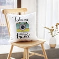 thumbnail image 5 of LALILO Throw Pillow Covers Travel Adventure Fashion Quote Vintage Cushion Cover 18" x 18", 2 Pack, 5 of 6