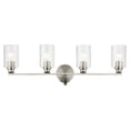 thumbnail image 2 of 55227NIFLU Kichler Lighting Gioe - 4 Light Bath Vanity-10.5 Inch Tall and 32.25 Inch Wide-Brushed Nickel Finish-Clear Fluted Glass Color, 2 of 4