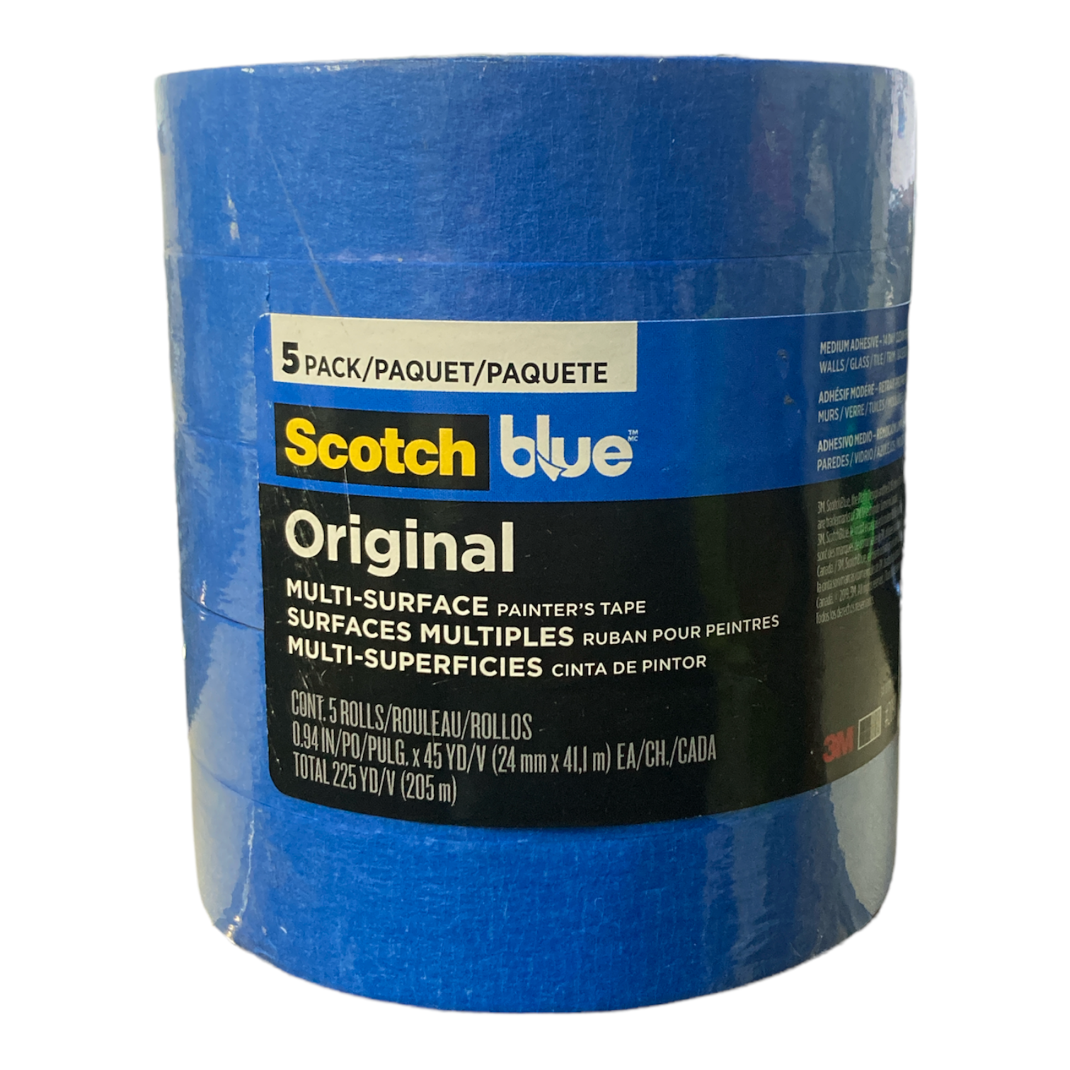 ScotchBlue Original MultiSurface Painter's Tape, 0.94" x 45 yd, 5 Pack