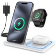 thumbnail image 1 of Cshidworld Cargador Inalámbrico, Estación de Carga Inalámbrica Rápida 3 en 1 Compatible con iPhone 16/15/14/13/12/11 Pro Max/XS, Apple Watch 10/9/8/7/6/5/4, AirPods 4/3/2, Samsung Galaxy (con Adaptad, 1 of 10
