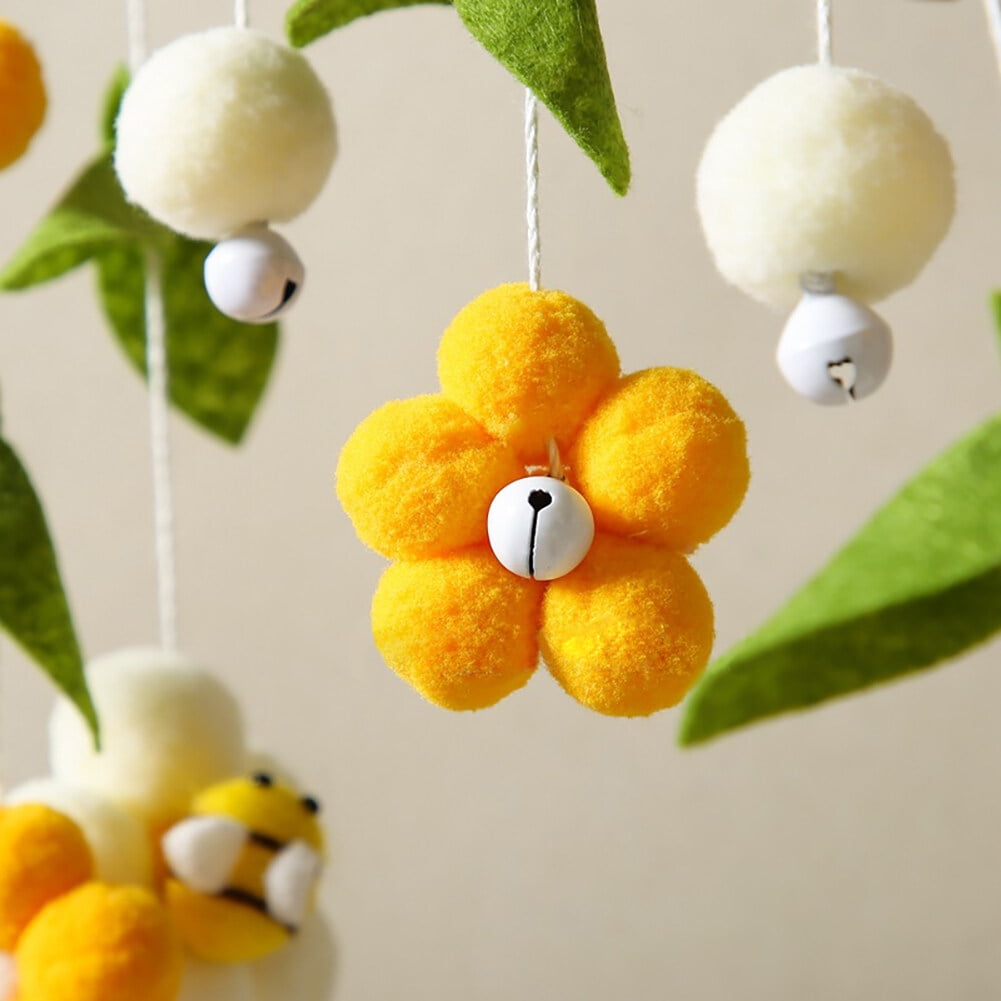 Hand-Woven Baby Bed Bell Mobile – Wooden Pendant Toy for Crib, Nursery, Car, Office & Travel – Soothing & Decorative Infant Toy