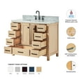 thumbnail image 3 of Ariel Cambridge 43 Inch Single Rectangular Sink Bathroom Vanity With Italian Carrara Marble Countertop 1.5 Inch Edge In Oak, 3 of 10