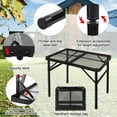 thumbnail image 4 of TEAFIRST Table de Gril Pliable Portable, Table de Camping Extérieure avec Moustiquaire, Hauteur Réglable, Noir, 4 of 7