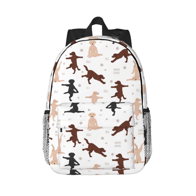 Disketp Yoga Labrador Retriever Mochila Escolar de 15 Pulgadas, Mochila Ligera para Estudiantes, Viajes y Trabajo, Cómoda y Resistente para el Uso Diario
