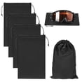 thumbnail image 1 of Uxcell 4-Pack Bolsa para Gafas de Esquí, 10.6" x 7.1" Bolsas Suaves de Microfibra con Cordón para Gafas de Nieve Negros, 1 of 7