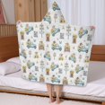 thumbnail image 5 of White Highland Cow Car Flower Pattern Hooded Bath Towel，50"x30" for Ages 3 To 12 Kids, Quick Dry Lightweight Soft Microfiber Hood Beach Towel Cover Up for Kids, 5 of 7