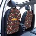 thumbnail image 3 of Pofeuu Winter Holiday Christmas Print 2 Pack PU Leather Kick Mat Back Seat Protector, Universal Car Seat Back Organizer, Waterproof Backseat Protector For Most Car, 3 of 8