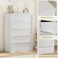 thumbnail image 4 of BeesClover Commode Moderne 5/7 avec Grand Espace de Rangement, Organisateur de Commode en Bois pour Salon, Chambre de Bébé, 4 of 7